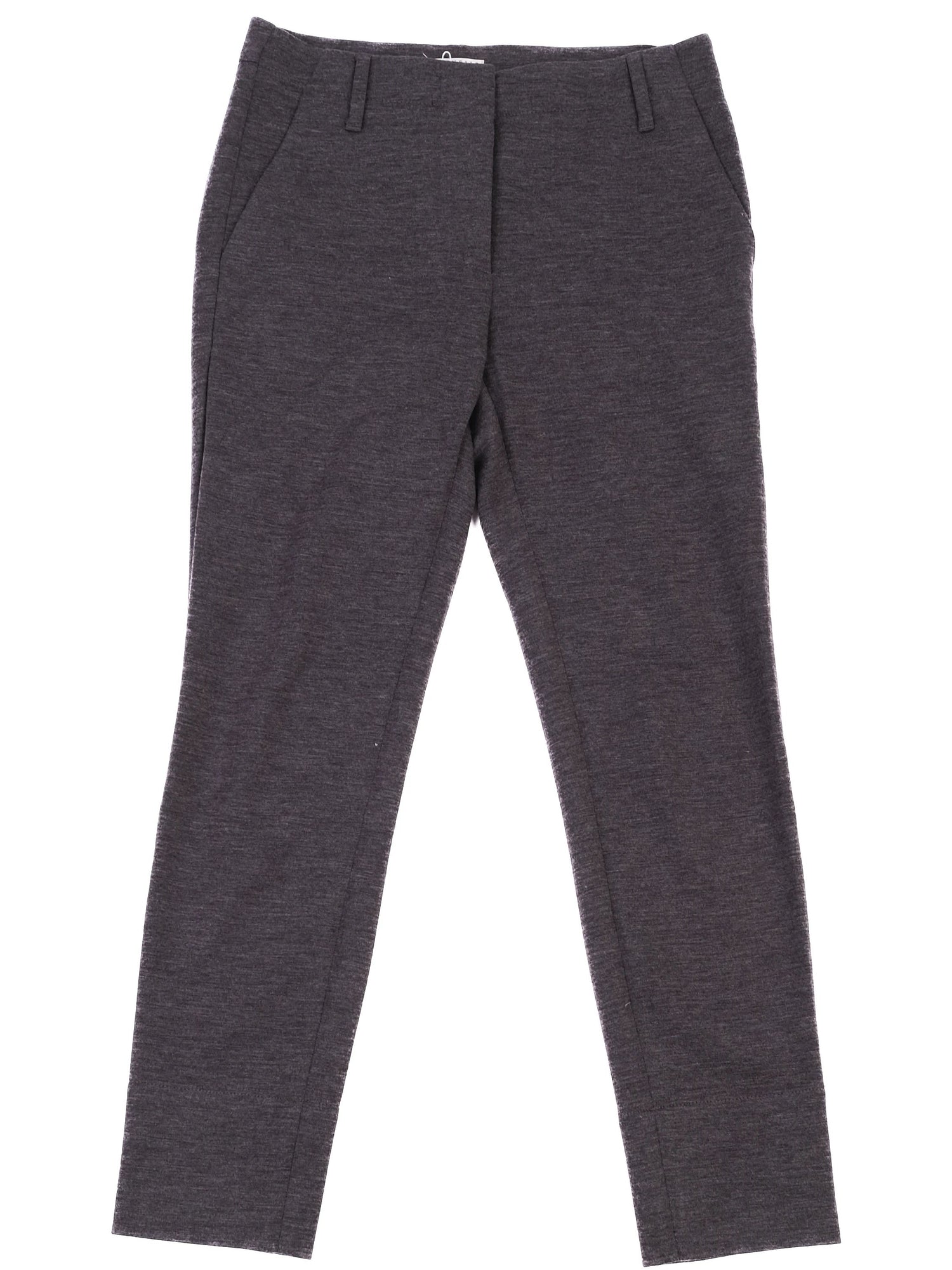 Excellent Brunello Cucinelli Gray Wool Pants Size S Made in Italy