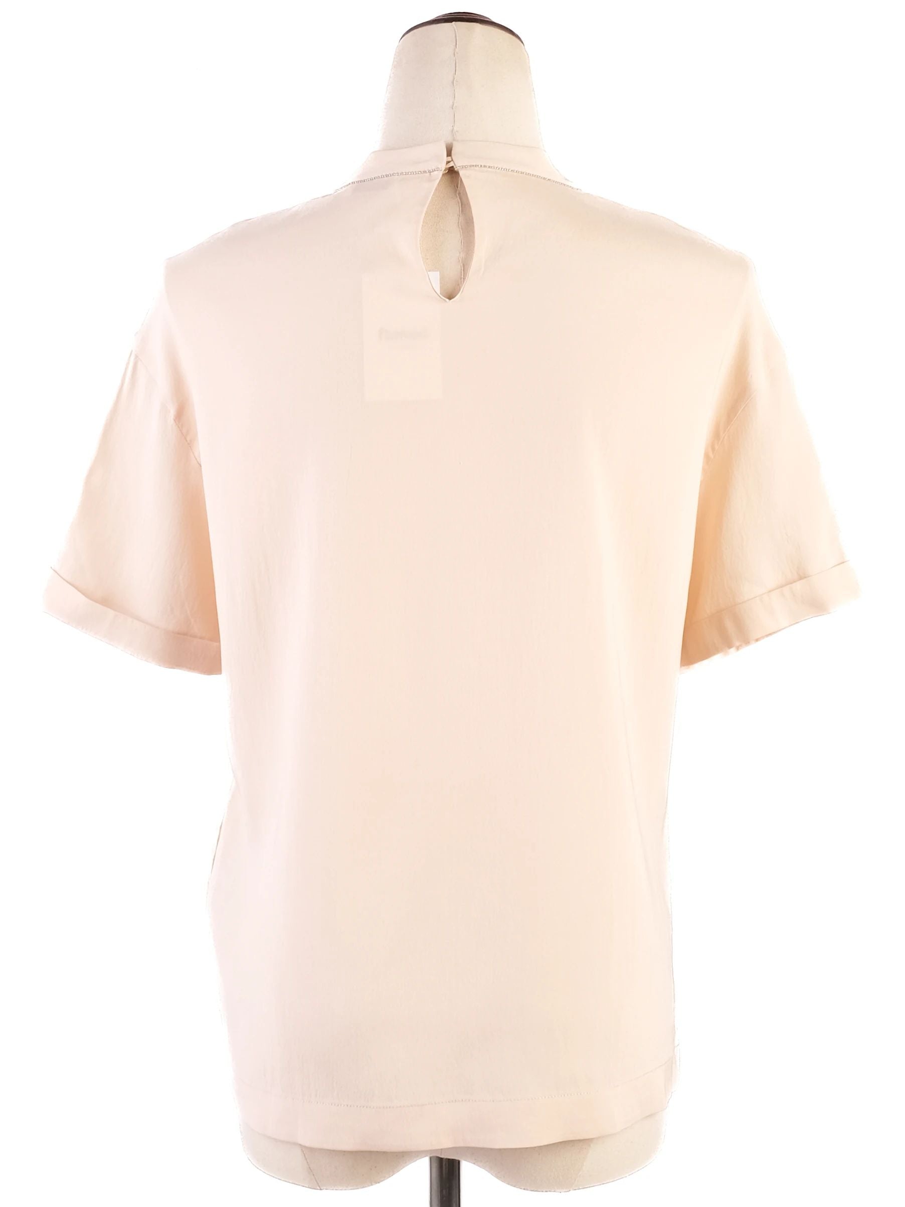 Excellent Brunello Cucinelli Orange Silk T-Shirt Size XS