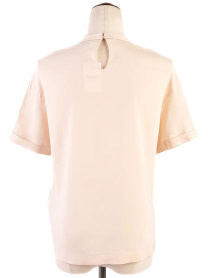 Excellent Brunello Cucinelli Orange Silk T-Shirt Size XS