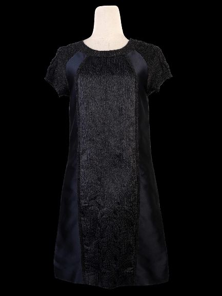 Excellent MAX&amp;Co Blue Wool Short-Sleeved Dress Size XS