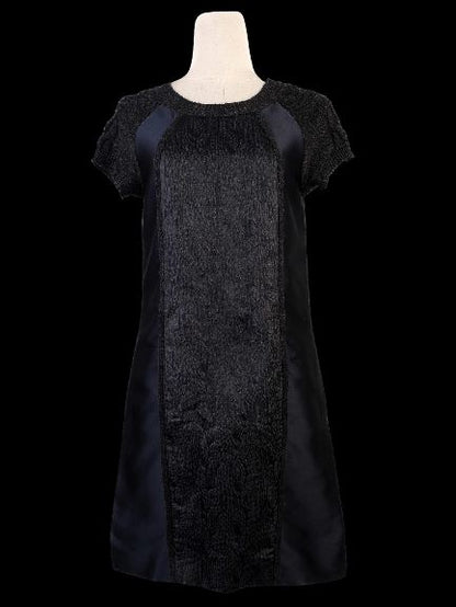 Excellent MAX&amp;Co Blue Wool Short-Sleeved Dress Size XS