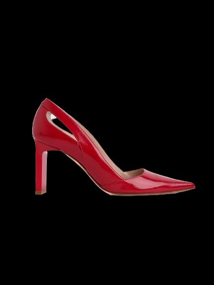 Escada Excellent Condition Red Leather High-Heeled Shoes Size 38