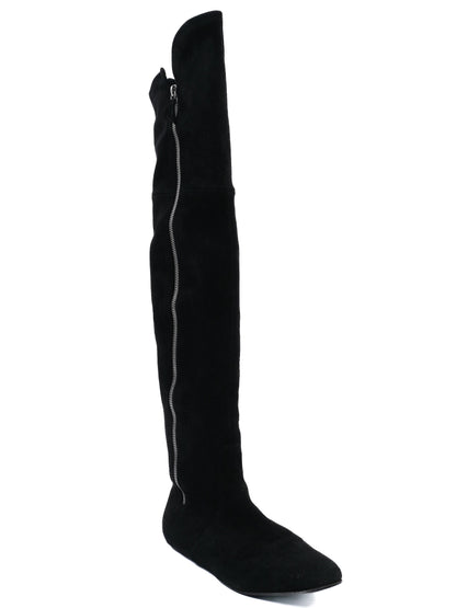 EXCELLENT Casadei Black Genuine Suede Over-the-Knee Boots Size 38