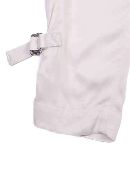 NEW By Malene Birger White Viscose Pants Size XS with Buckles