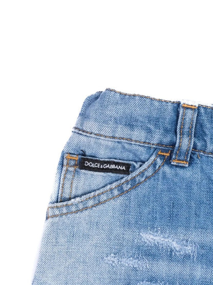 Excellent Dolce Gabbana Distressed Blue Jeans for Kids Size 3
