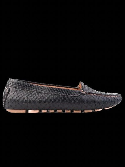 Excellent Easy by Loriblu Black Leather Loafers Size 37