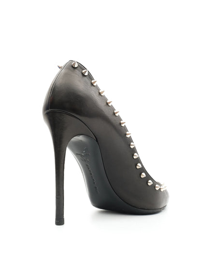 Excellent Barbara Bui Black Leather Stiletto High Heel Size 37.5