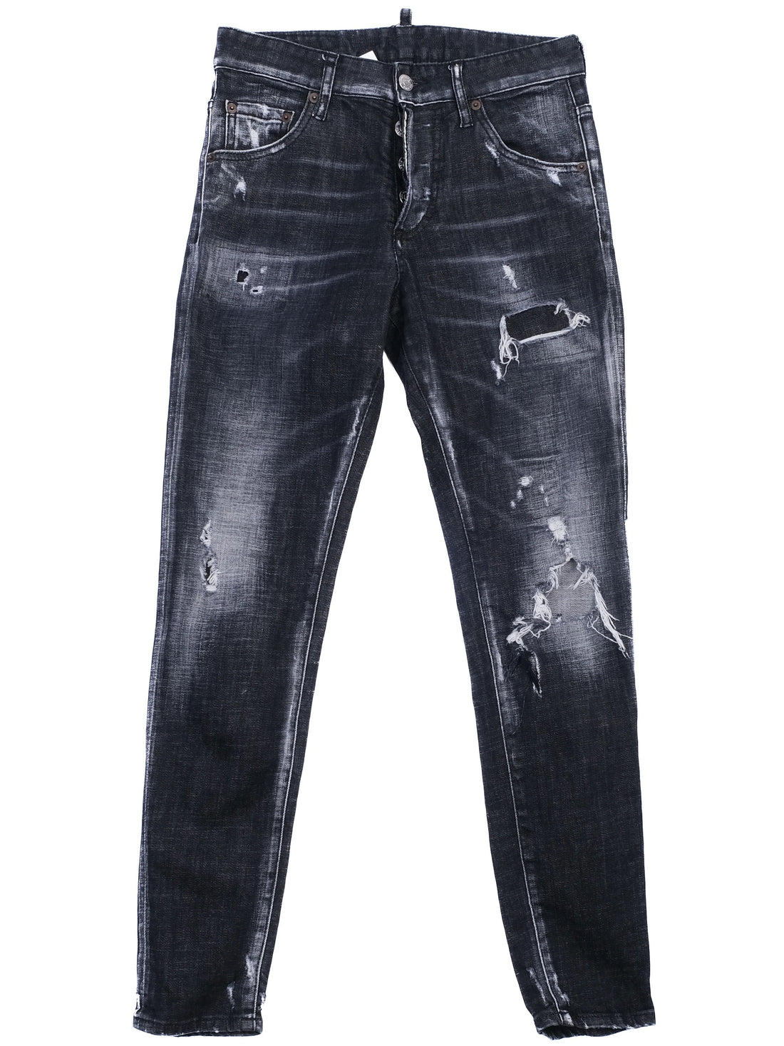 Excellent Dsquared2 Gray Distressed Jeans Size XS for Women