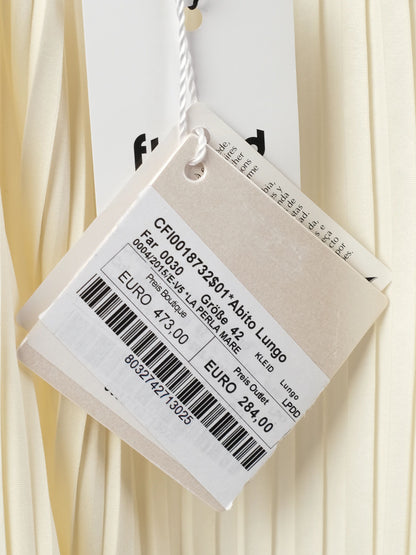 NEW Pleated Halter Dress White Size L Polyester