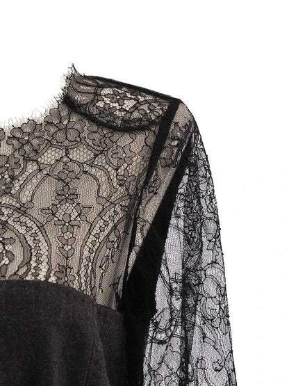 NEW Clips Gray Lace Dress XL Women&