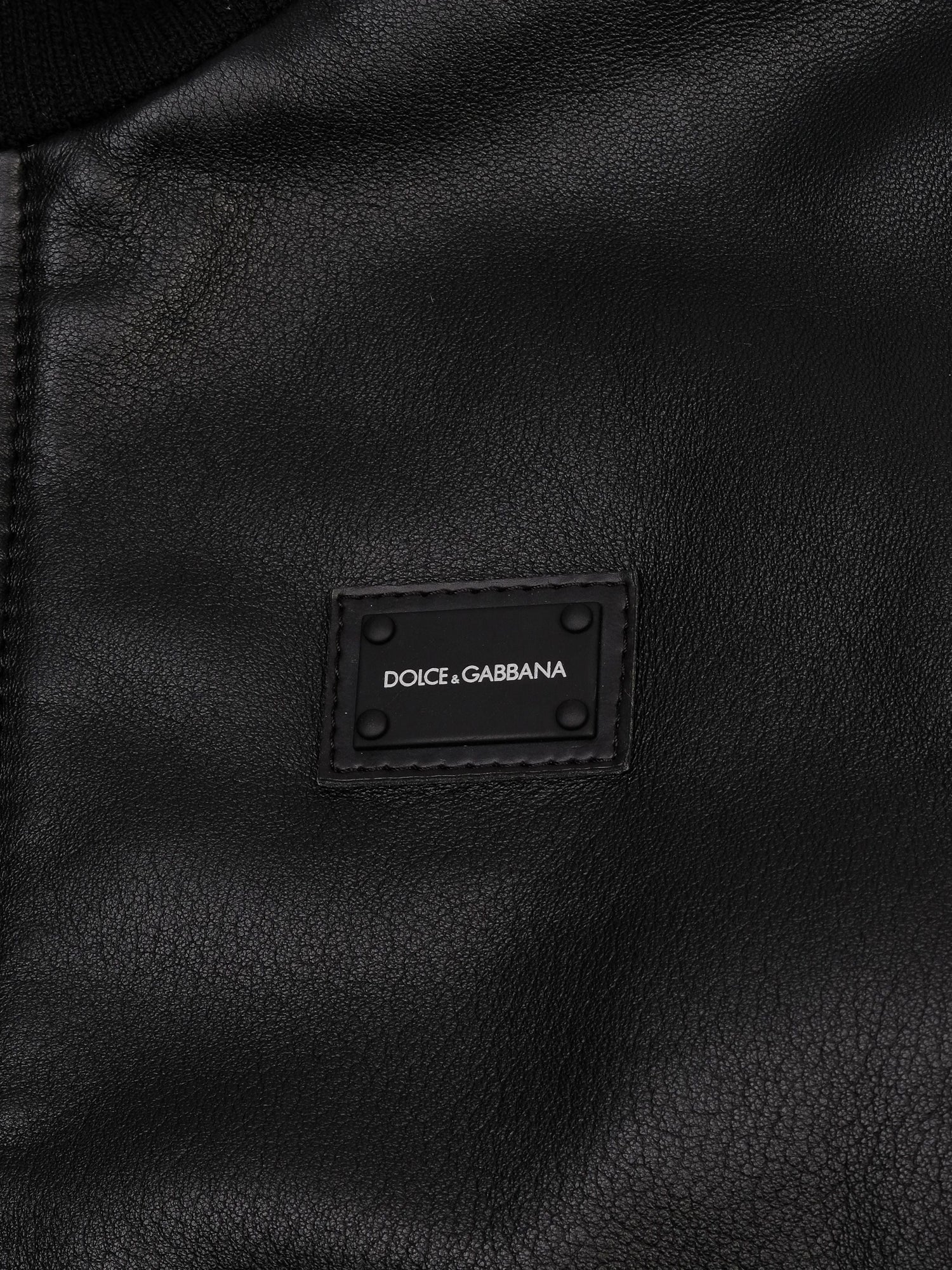 Perfect Dolce Gabbana Black Leather Jacket for Kids Size 6