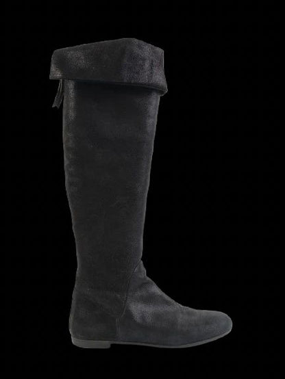 Giuseppe Zanotti Black Leather Over-the-Knee Boots Size 36.5