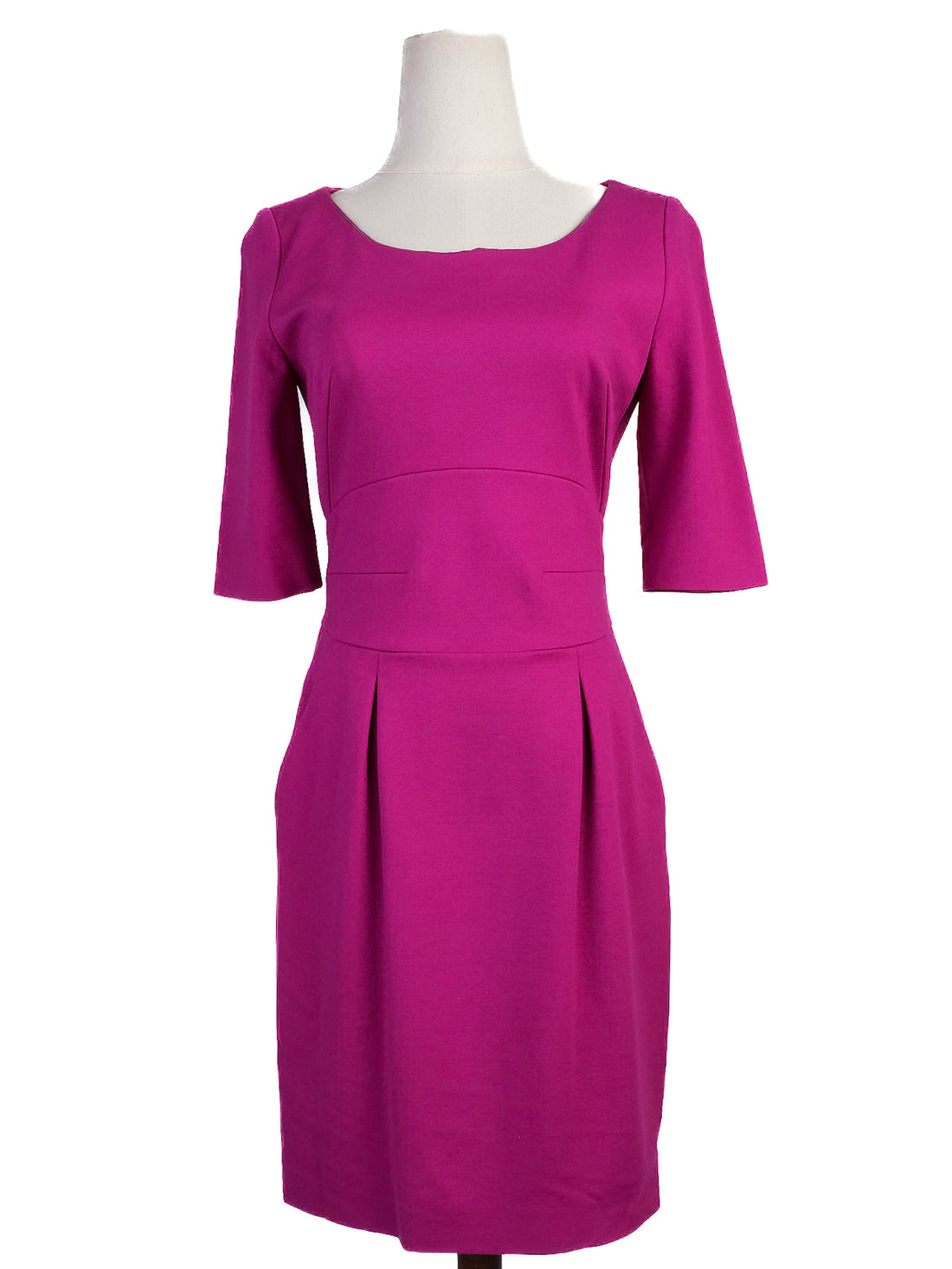 Excellent Hugo Boss Purple Viscose Dress Size S with Elbow-Length Sleeves