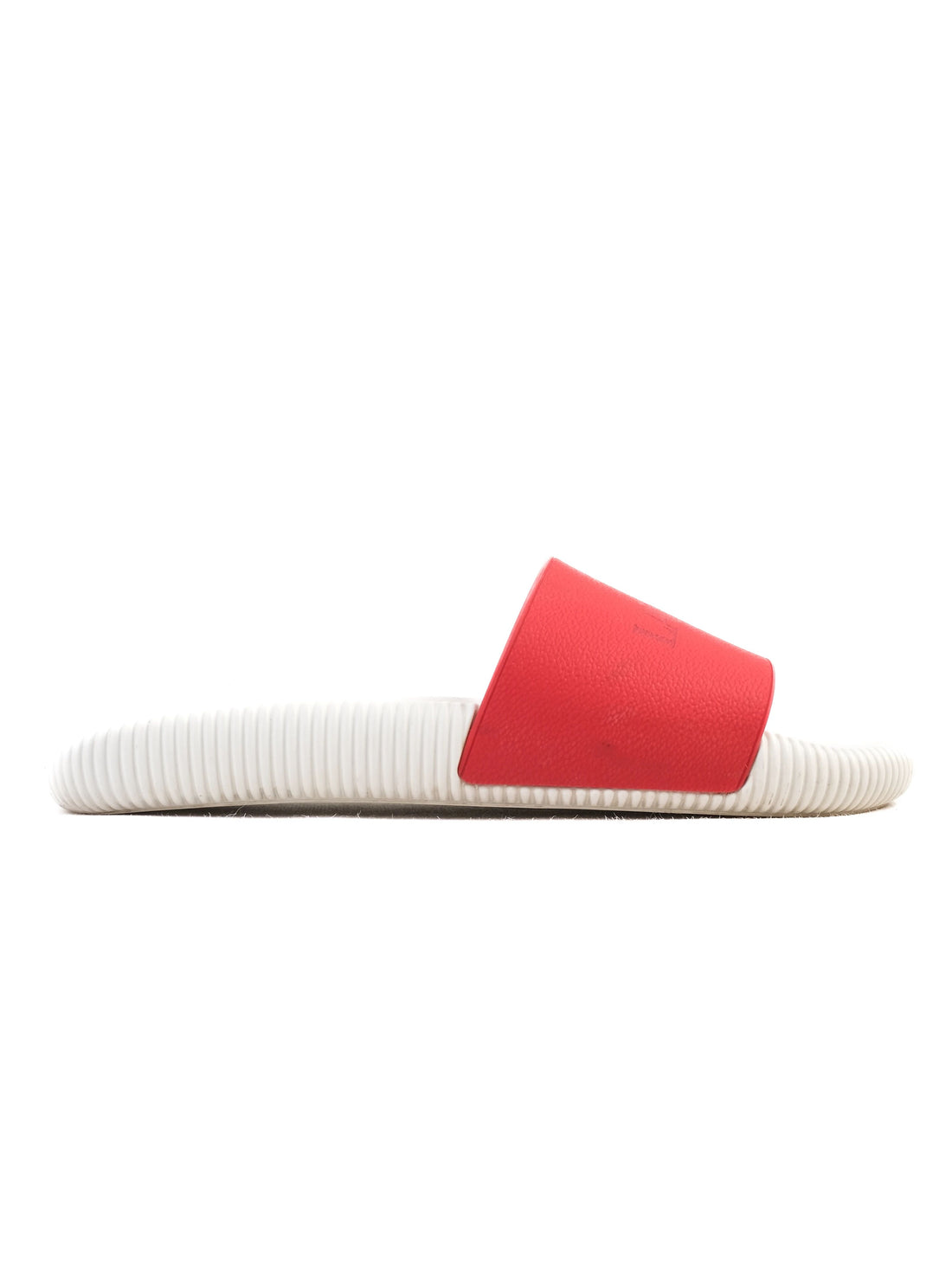 Excellent Lanvin Red and White Slide Sandals Size 40 for Men