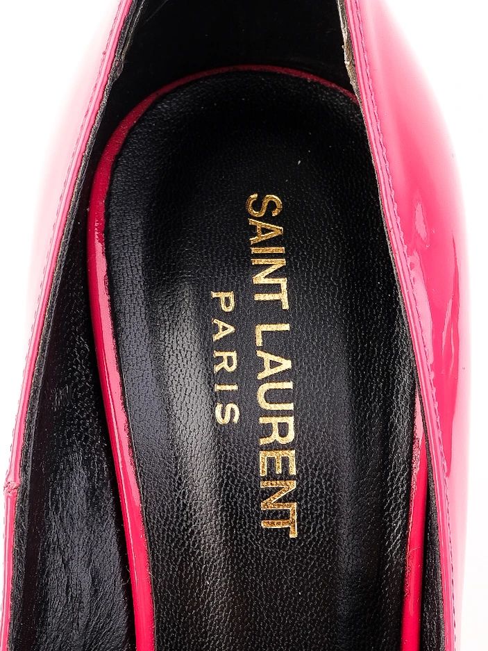Excellent Saint Laurent Pink High-Heeled Peep-Toe Shoes Size 39