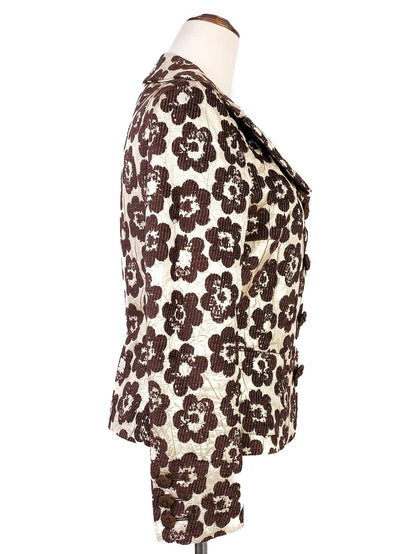 Excellent Moschino Floral Jacket Combined Viscose Size M,S