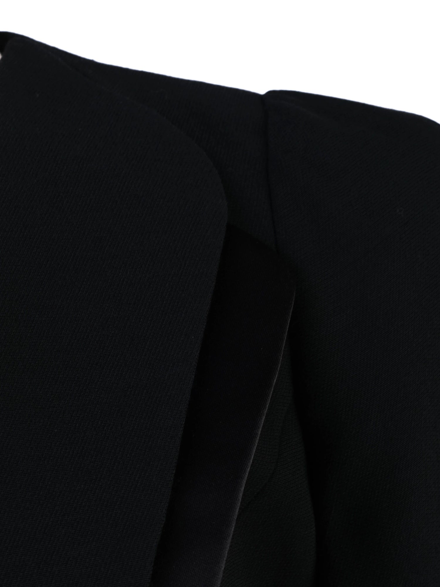 Excellent Elisabetta Franchi Black Wool Blazer Size M Peplum Detail