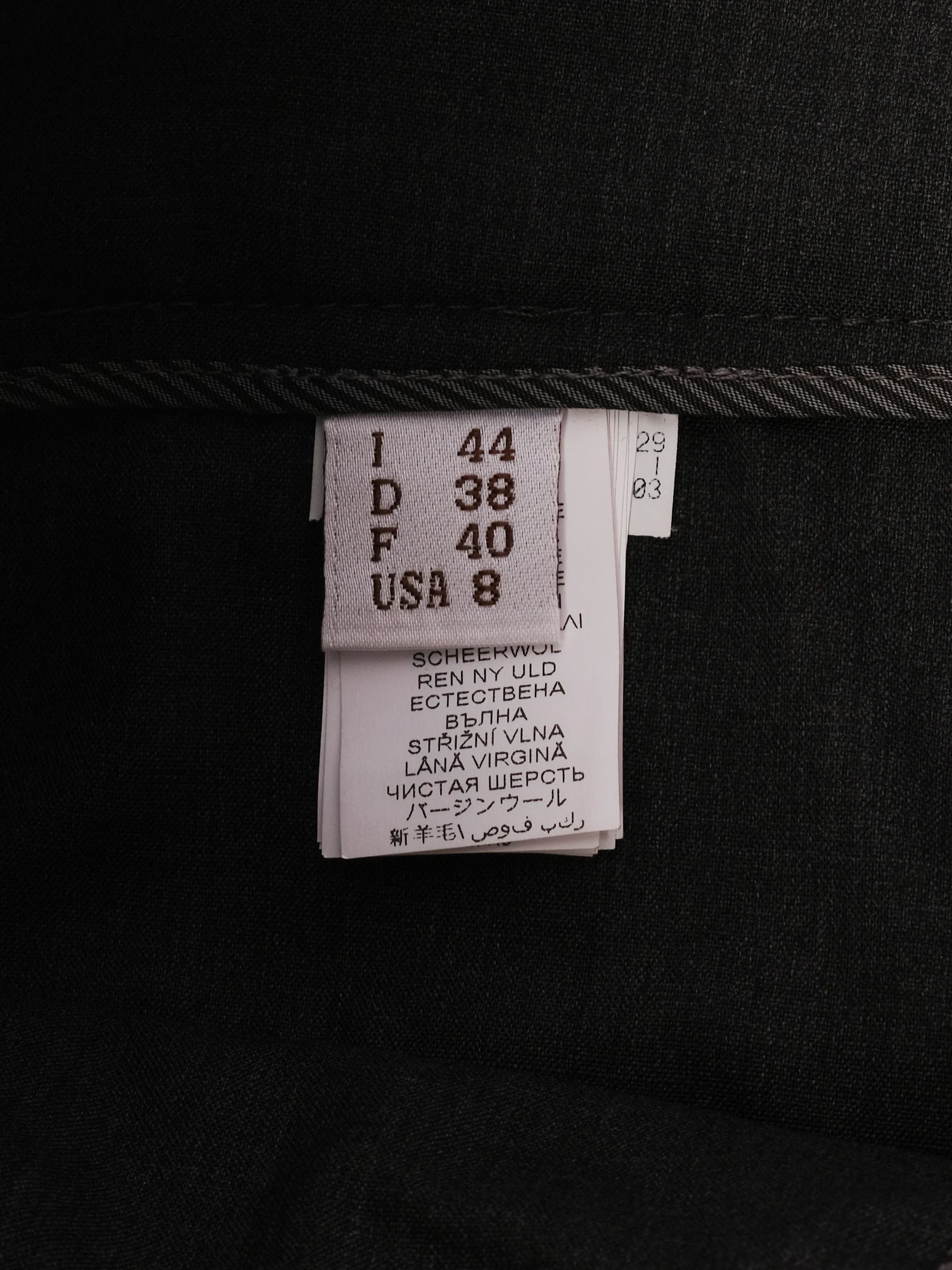 EXCELLENT Brunello Cucinelli Gray Wool Trousers Size L with Stripe Detail