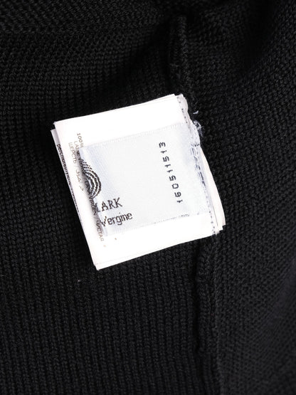 Excellent Luisa Spagnoli Wool Dress Black Green Size S Floral Pattern