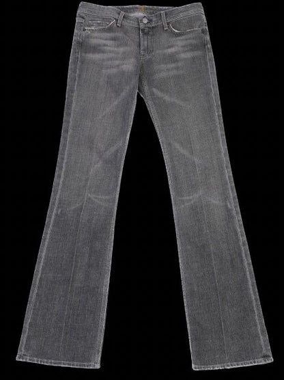 Excellent 7 For All Mankind Gray Flared Denim Jeans Size M
