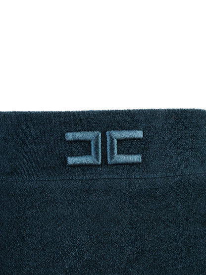 Elisabetta Franchi Green Wool Skirt Size S - Excellent Condition