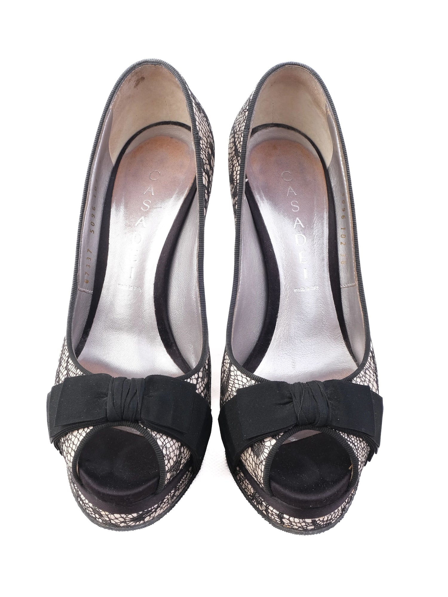 Excellent Casadei High-Heeled Platform Peep-Toe Shoes Size 36
