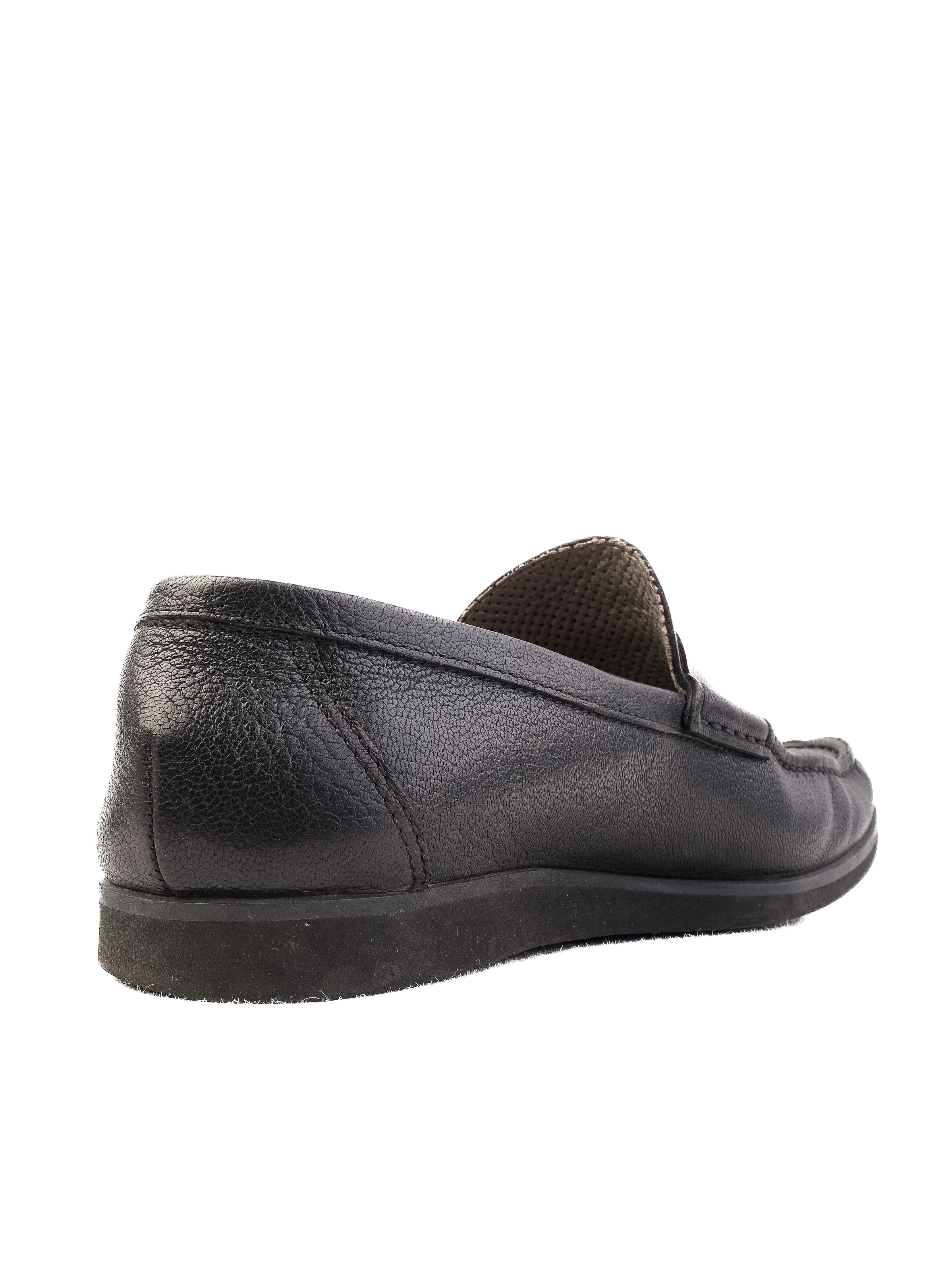 Excellent Aldo Brue Black Leather Loafers Size 39 for Men