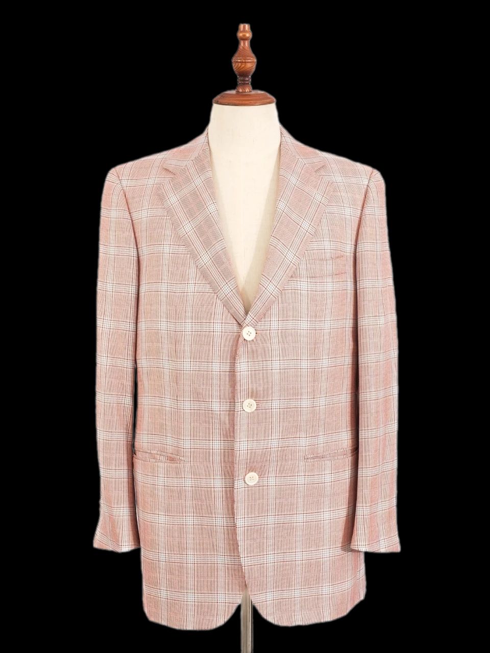 Excellent Feru Plaid Blazer Combined Wool Size M for Men