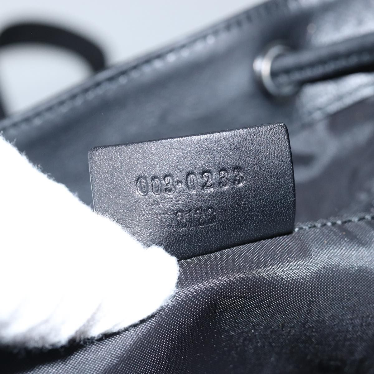 Gucci Backpack Nylon Leather Black