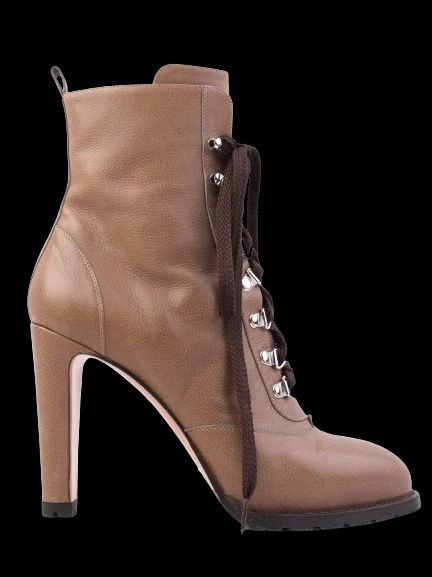 Excellent Gianvito Rossi Gray Leather Ankle Boots Size 38