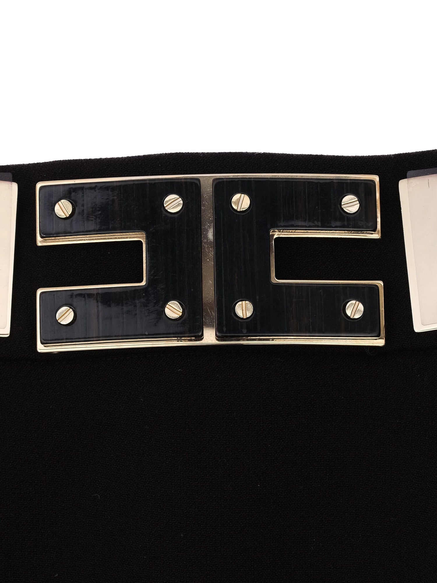 Excellent Elisabetta Franchi Black Viscose Skirt Size M