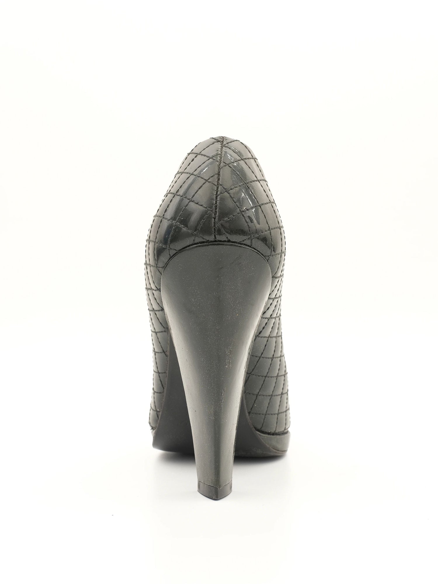 Byblos Black High-Heeled Leather Shoes Size 38 - Perfect Condition
