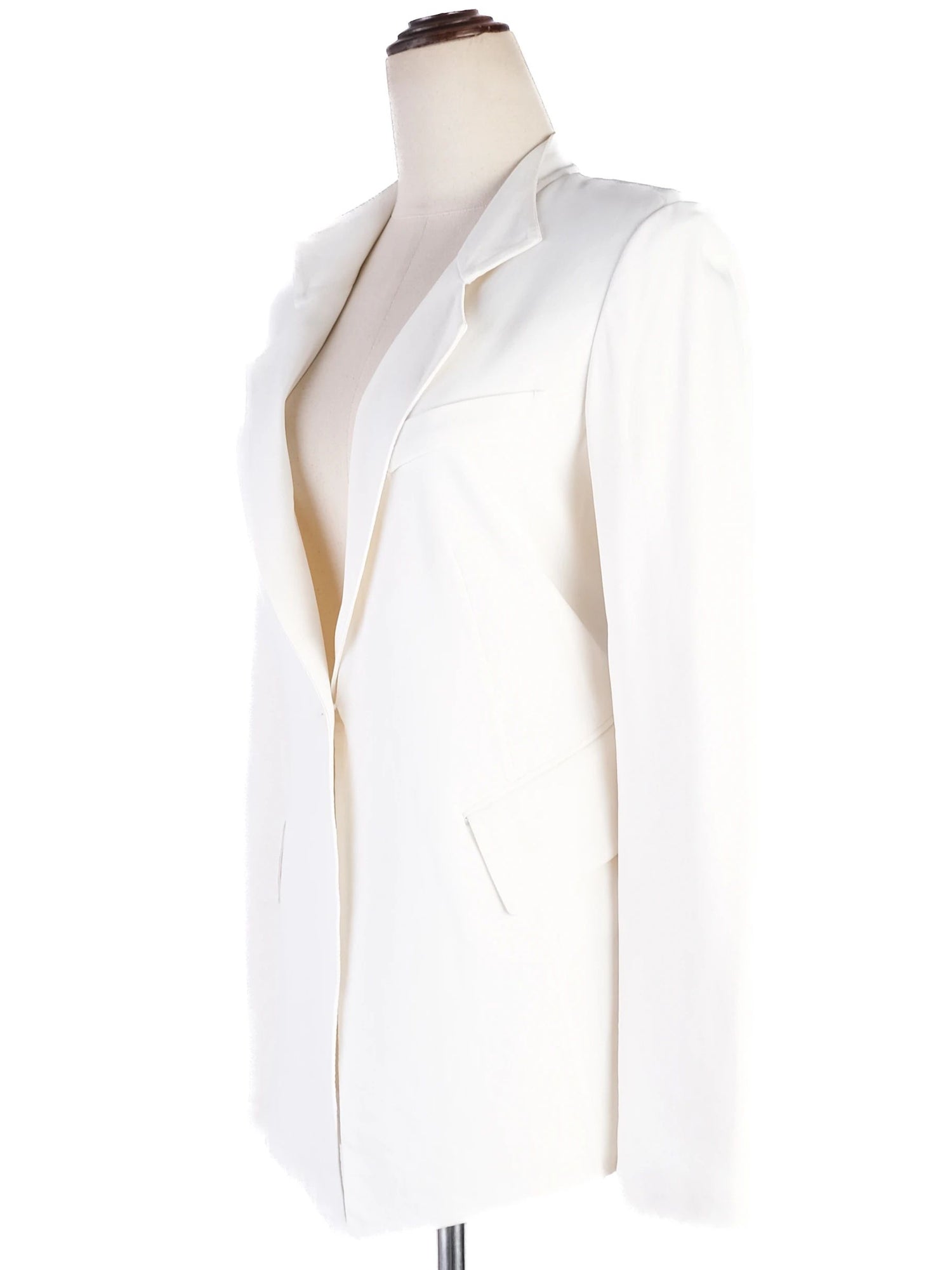 Excellent Donna Karan White Viscose Blazer Size S