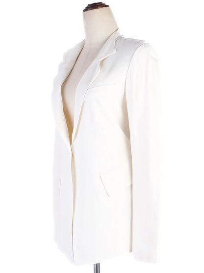Excellent Donna Karan White Viscose Blazer Size S