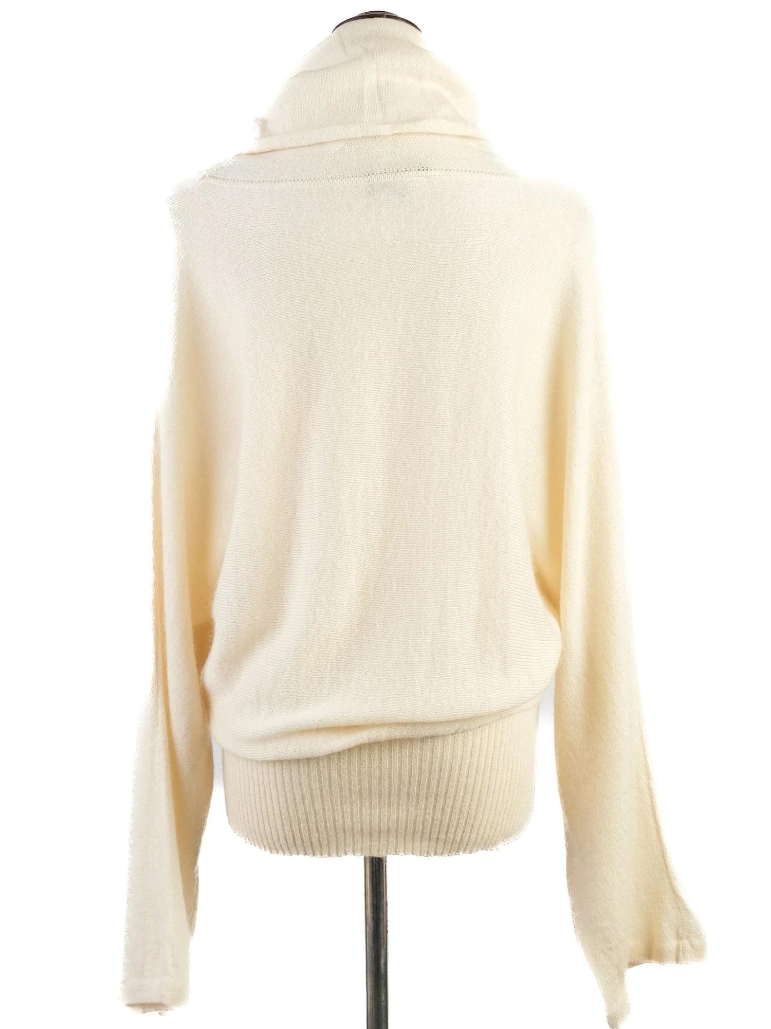 Luisa Spagnoli Excellent White Wool Turtleneck Sweater Size S