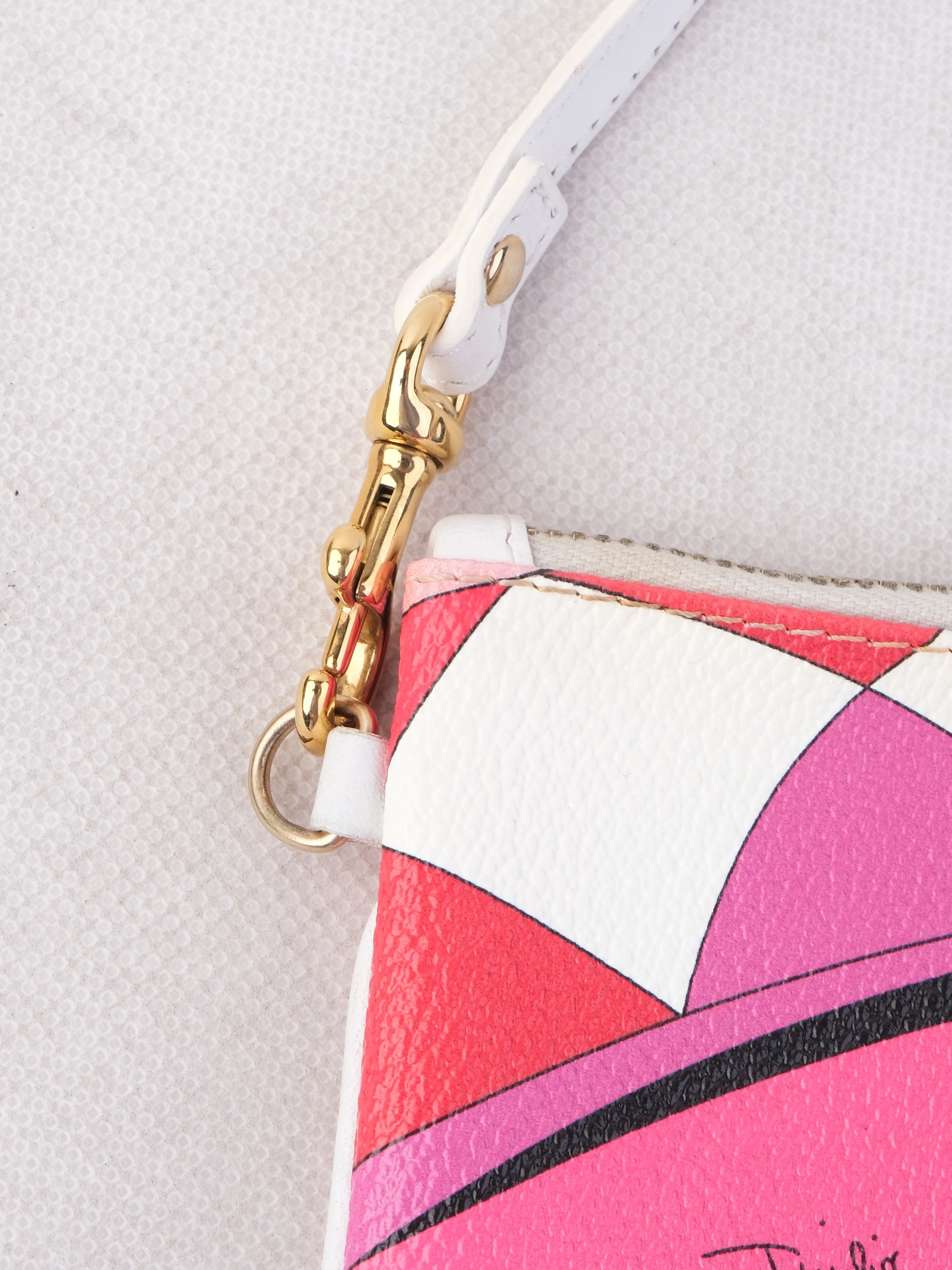 Emilio Pucci Colorful Leather Shoulder Bag Excellent Condition