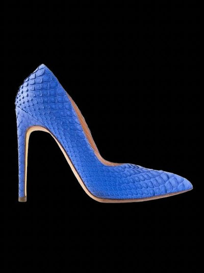 Excellent Rupert Sanderson Blue Leather High-Heeled Shoes Size 39