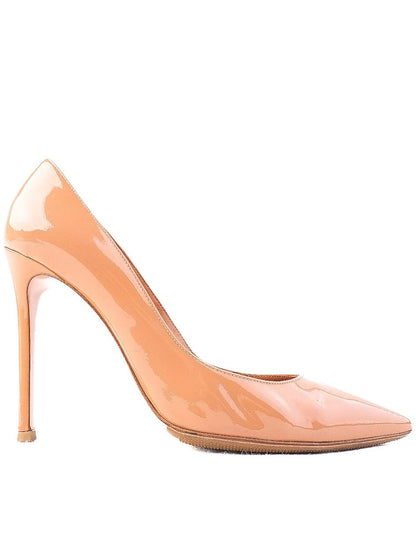 Excellent Gianvito Rossi Orange Leather High Heels Size 38.5
