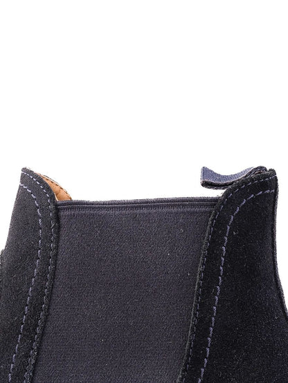 Excellent Hugo Boss Blue Leather Chelsea Boots Size 40.5