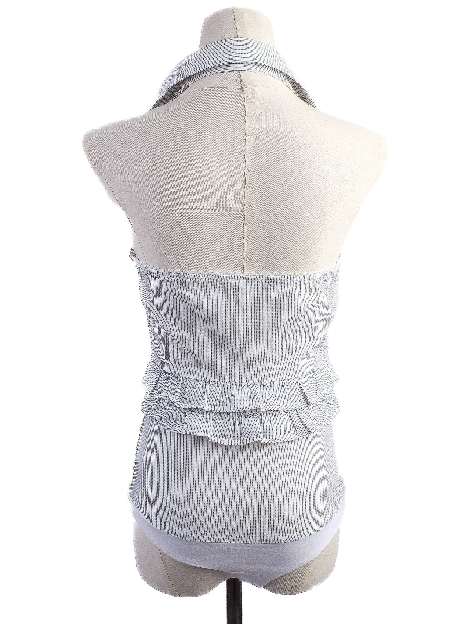 Excellent Elisabetta Franchi White Sleeveless Blouse Size 42