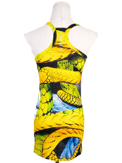 EXCELLENT Denis Simachev Sleeveless Dress XS Colorful Abstract Pattern