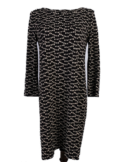 Weekend MaxMara Black Patterned Dress Size M Excellent Condition
