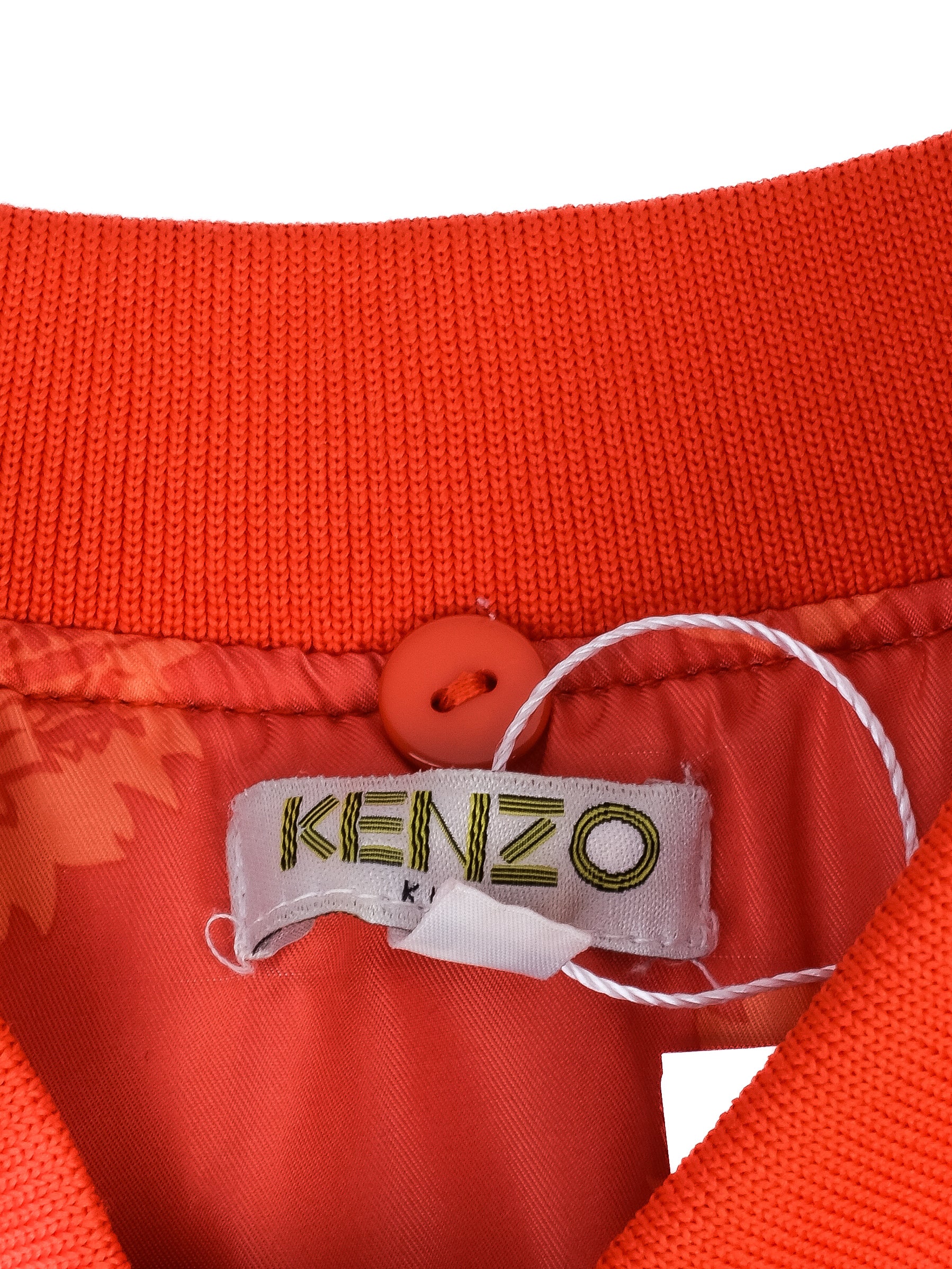 Excellent Kenzo Kids Orange Polyester Jacket Size 14 with Text