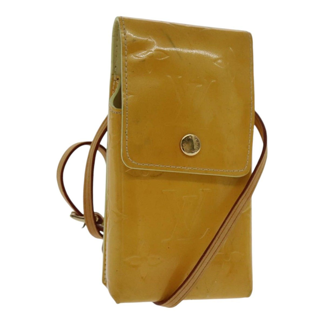 Louis Vuitton Vernis Walker Shoulder Wallet Gris M 91031 Lv Auth