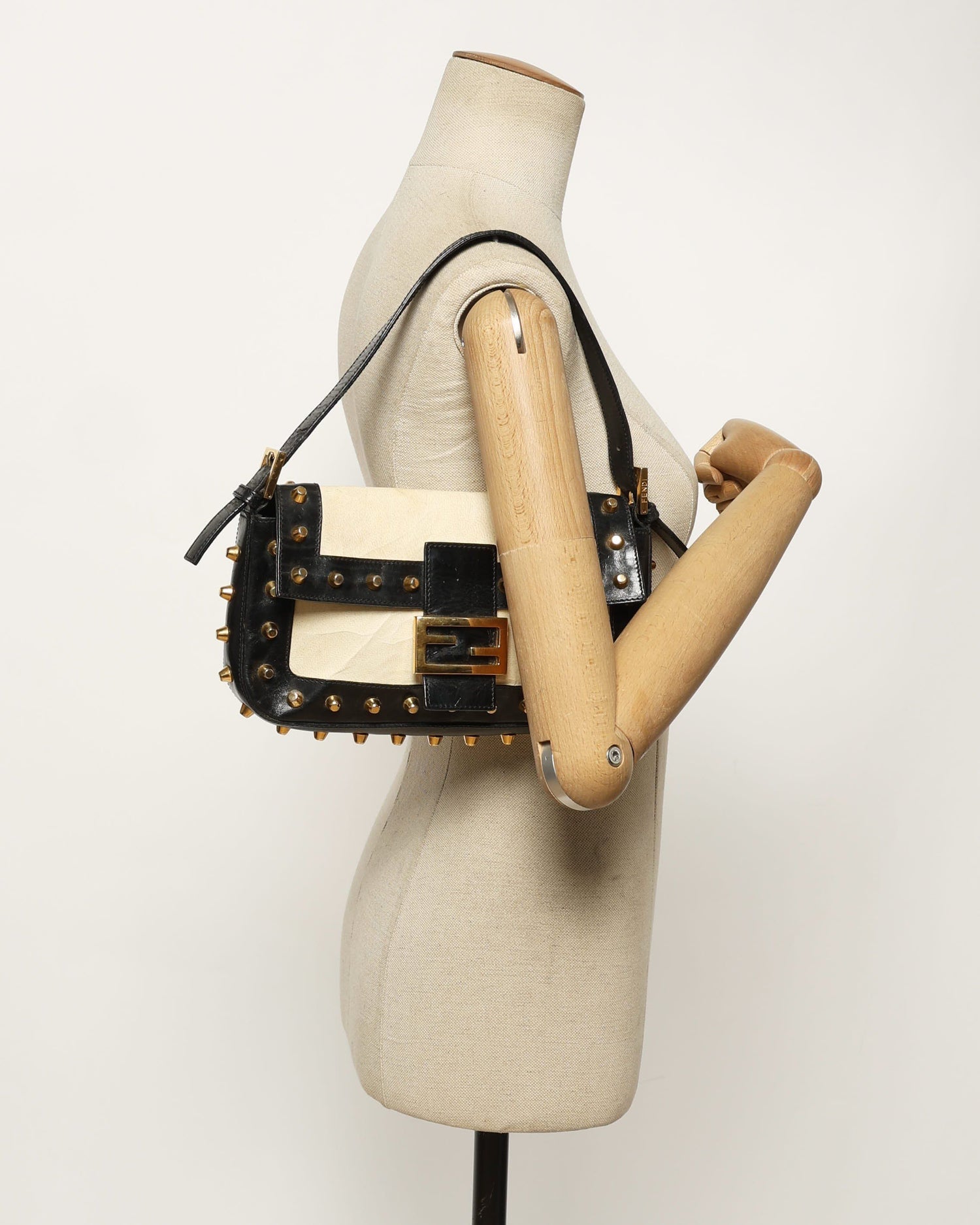 Fendi Studded Medium Baguette Bag
