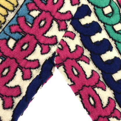 Chanel Multicolor Cashmere Logo Print Sweater Knit 36