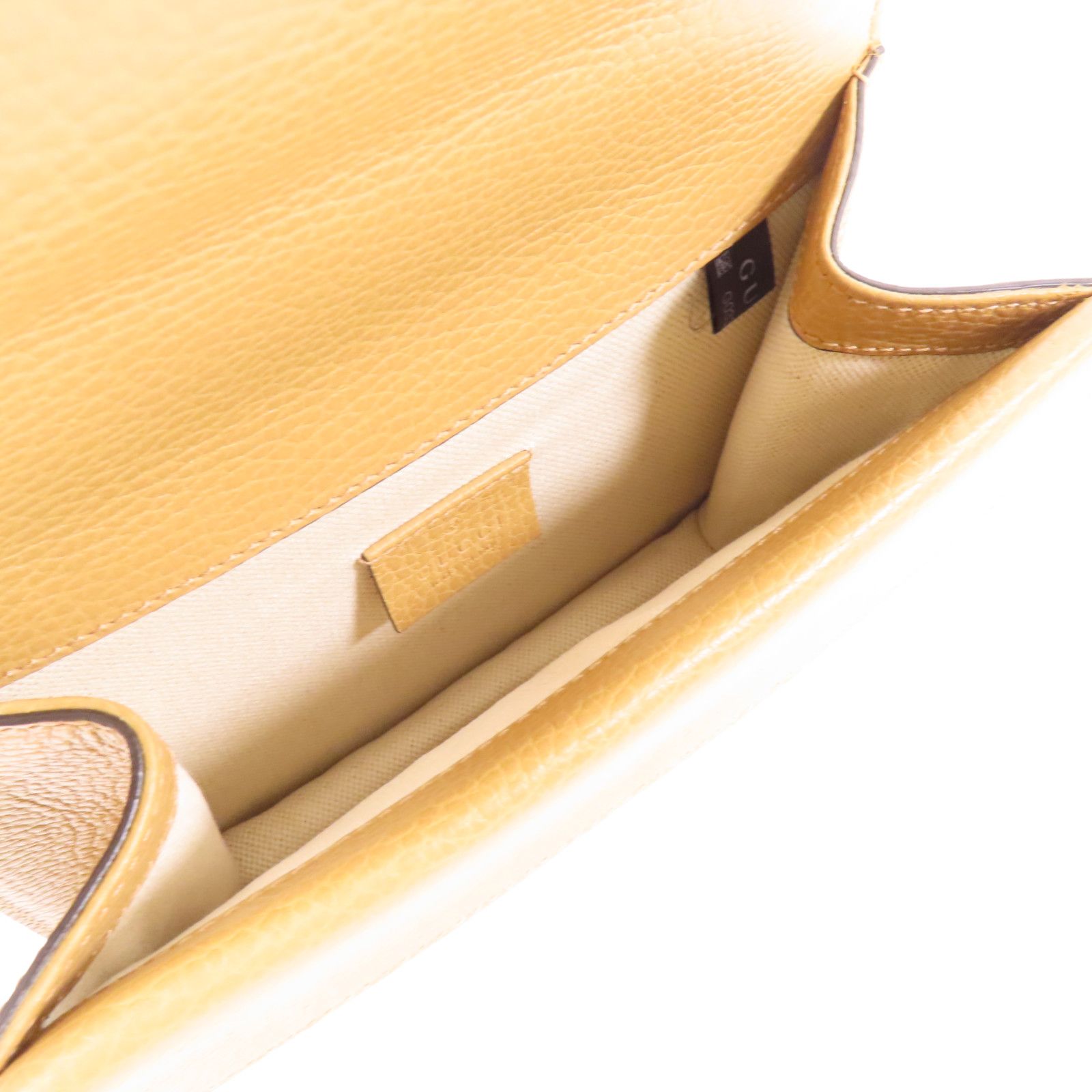 Gucci Cowhide Leather Dionysus Silver Shoulder Bag Brown Beige Calfskin (cowhide) 421970 Caogn 2893