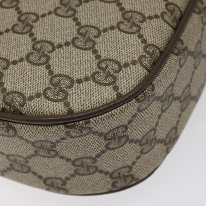 Gucci Gg Supreme Web Sherry Line Clutch Bag Pvc Beige Gold 89 01 034 Auth