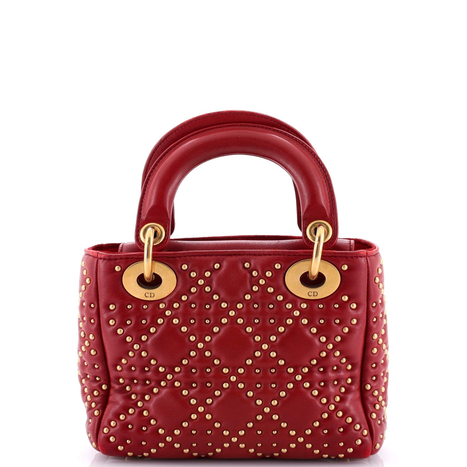 Christian Dior Supple Lady Dior Bag Cannage Studded Lambskin Mini