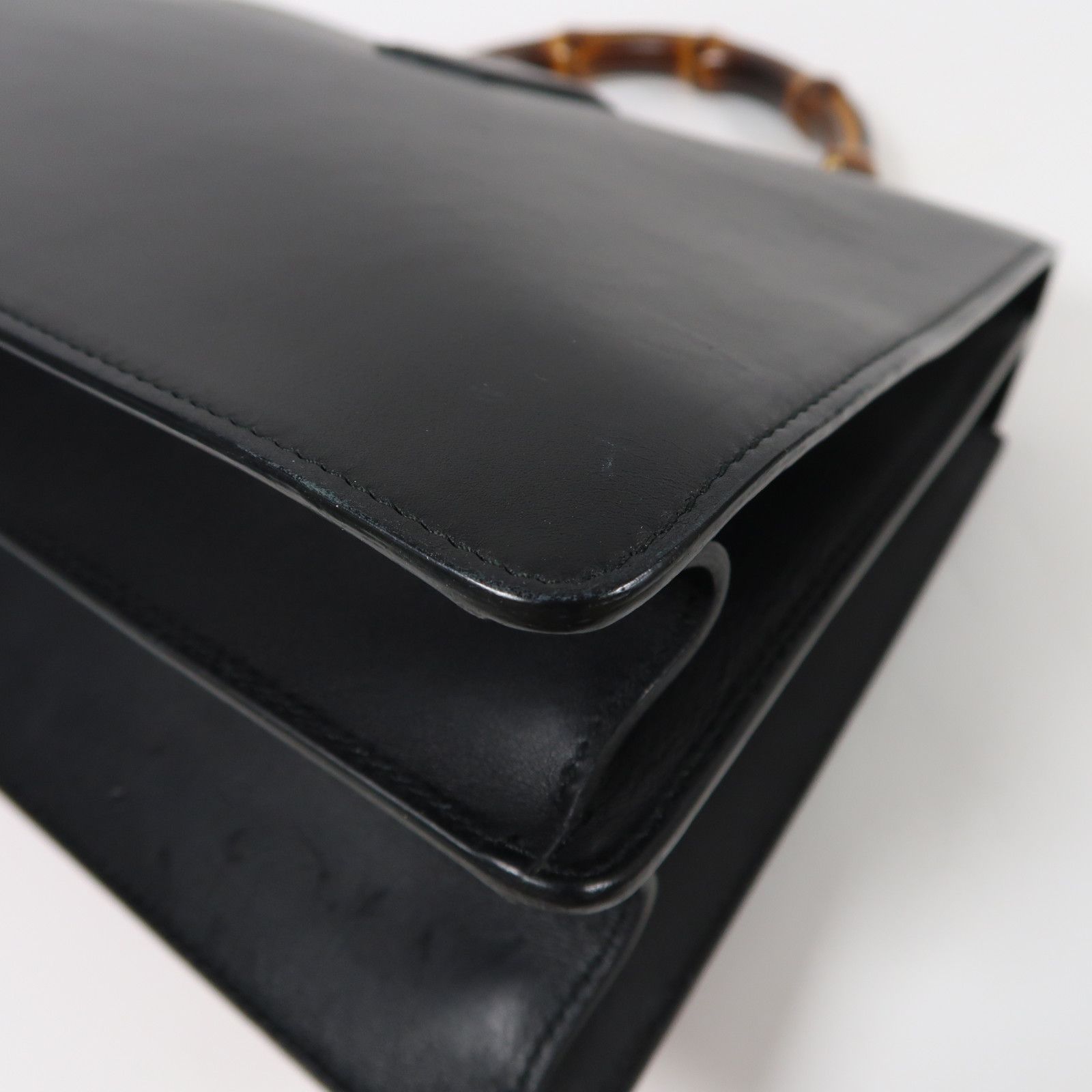 Gucci Cowhide Leather 2Way Shoulder Hand-turned Shoulder Bag Black/red/green 2way Shoulder Bag Black Red Black Green Re
